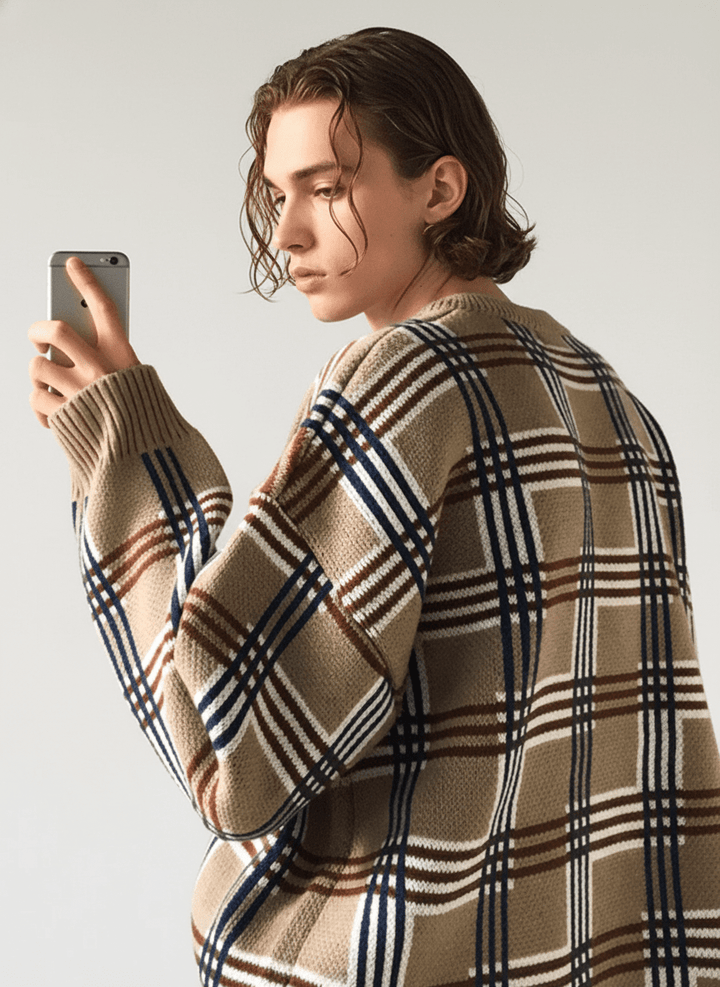 [MRCYC] Plaid Overknit na623