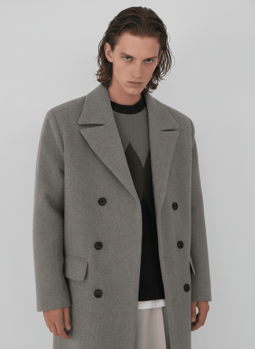 [MRCYC] Double-breasted Long Coat NA560