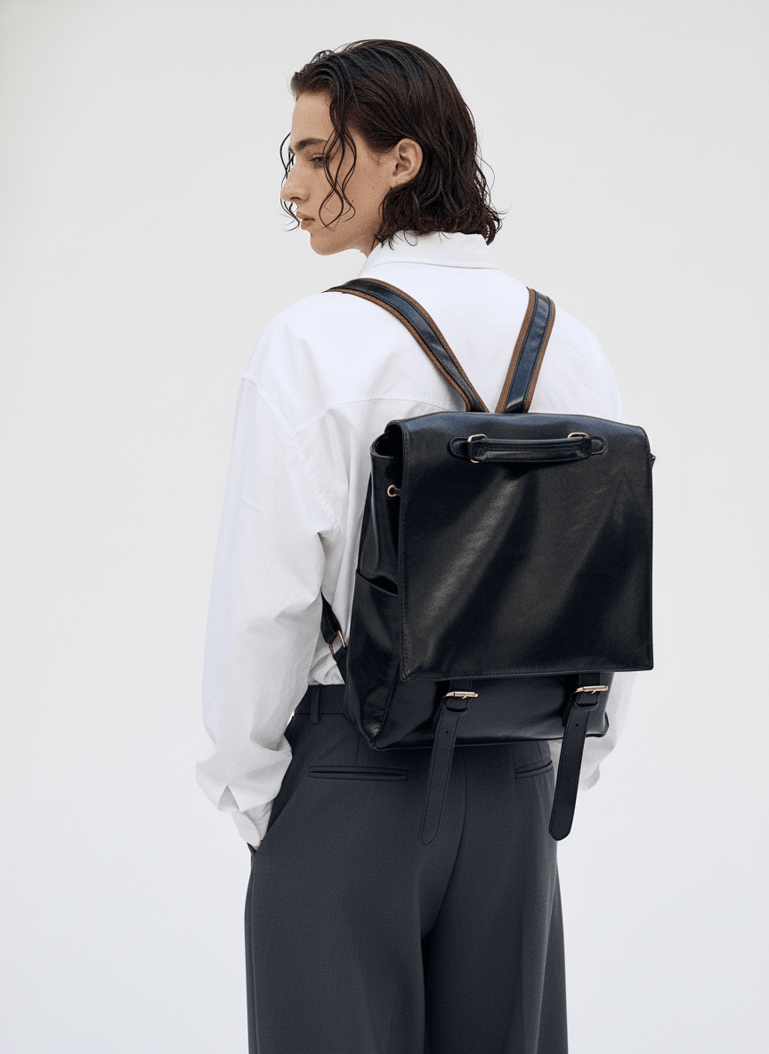 Leather British Backpack na863