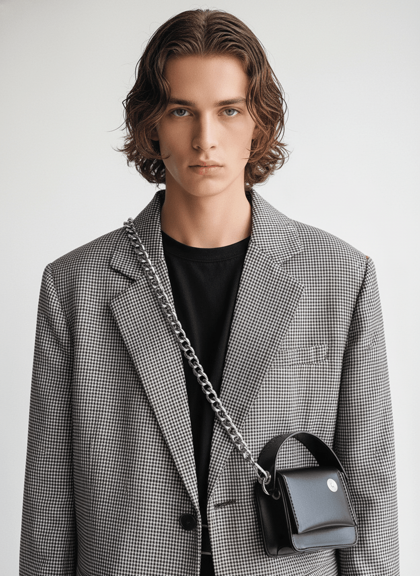 Chain small leather bag NA528