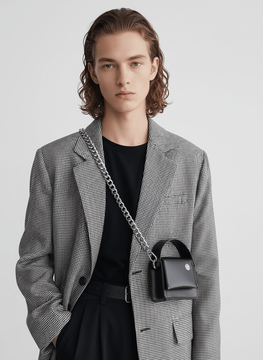 Chain small leather bag NA528