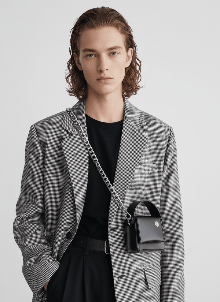 Chain small leather bag NA528