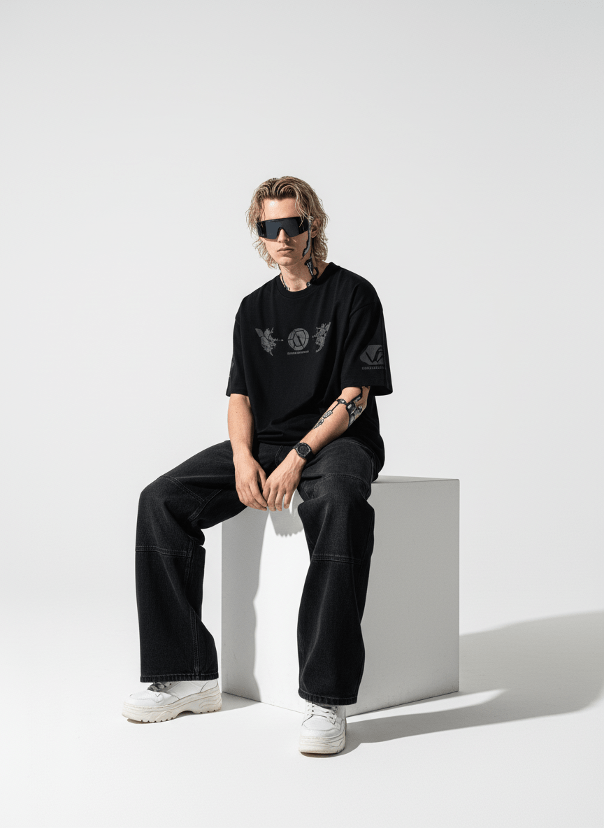 [ONELYC1NS] Whiskered Denim Pants na1095