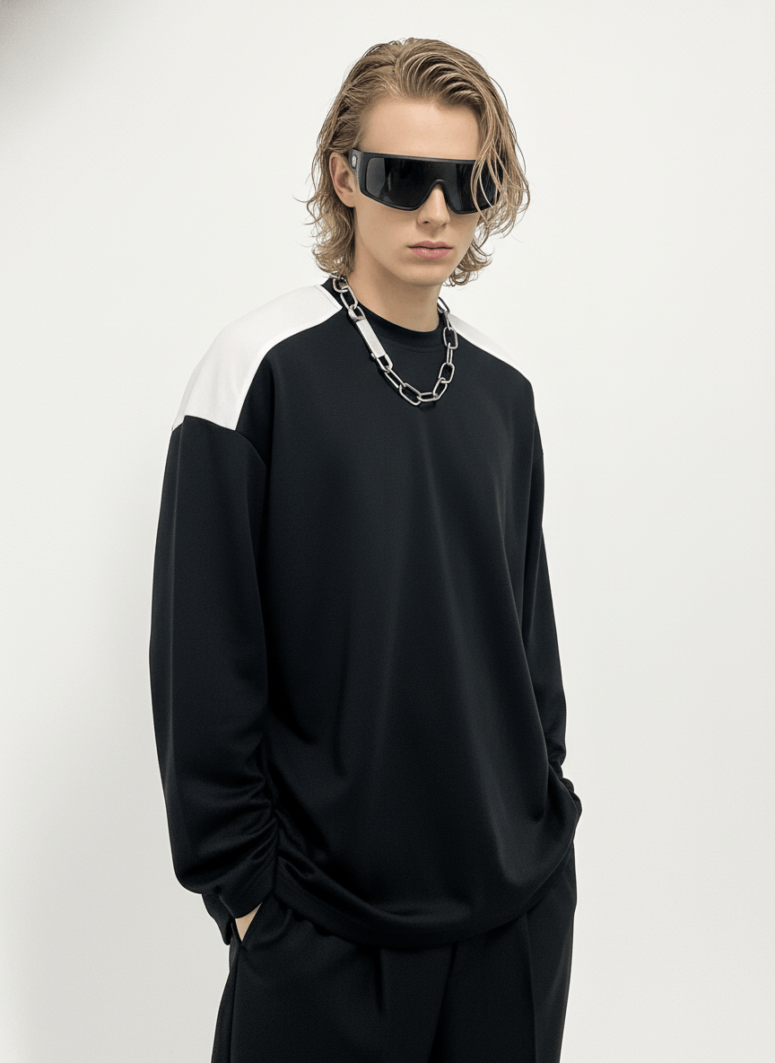 steel thick chain personalized necklace na707