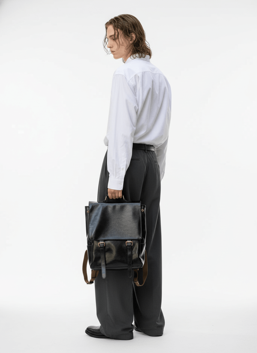 Leather British Backpack na863