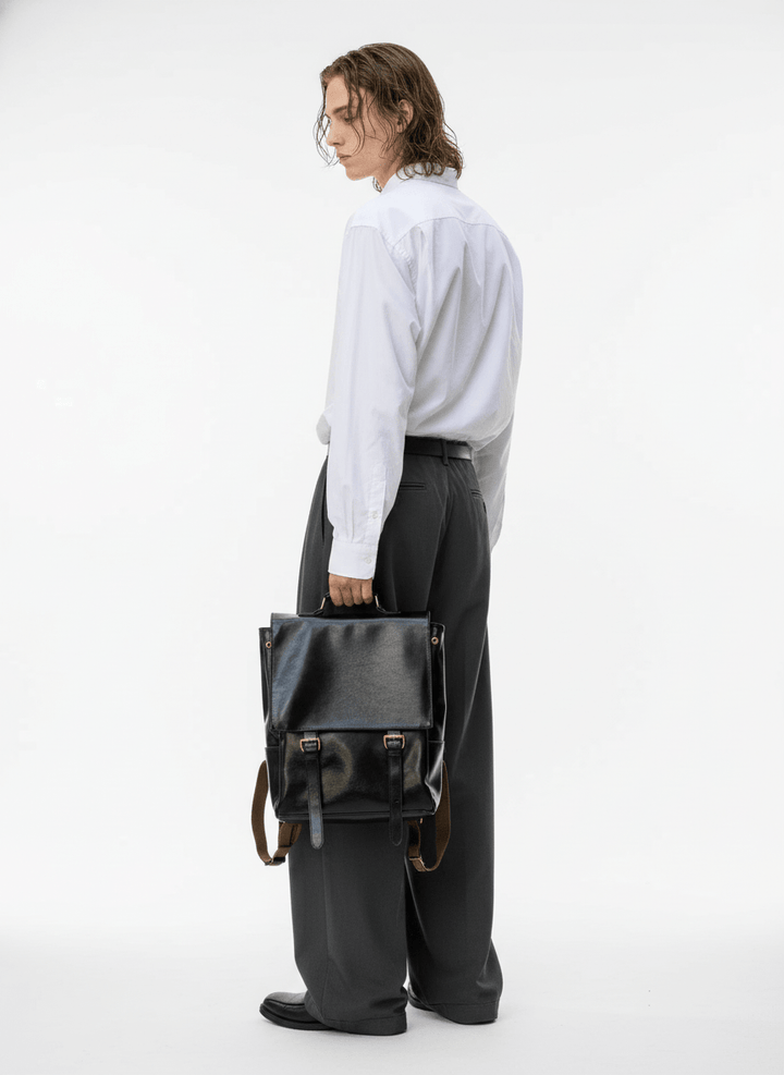 Leather British Backpack na863