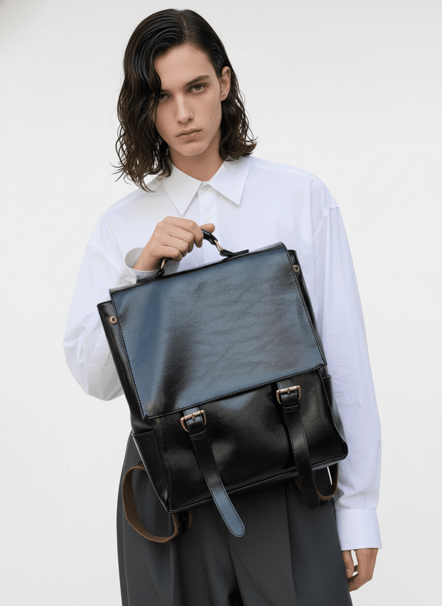 Leather British Backpack na863