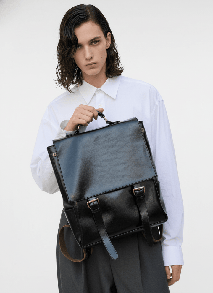 Leather British Backpack na863