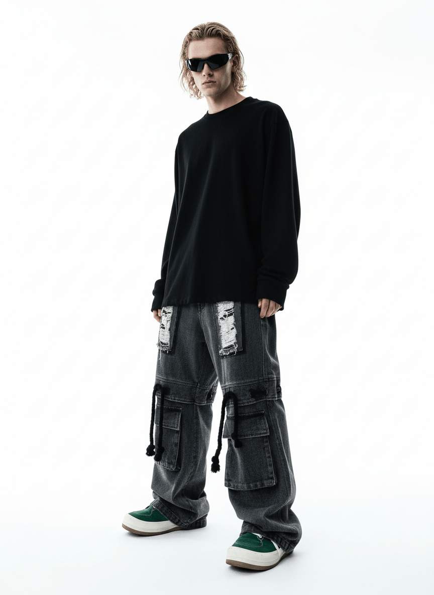 [UUCSCC] vintage straight wide leg pants na1328