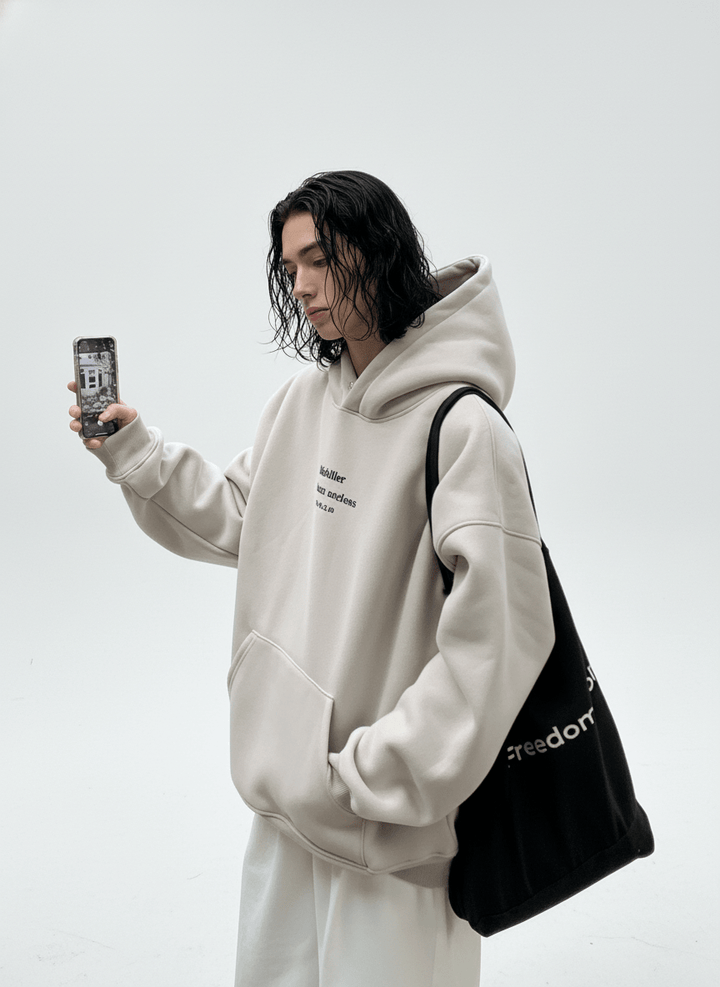 [ONELYC1NS]letters hooded na1700