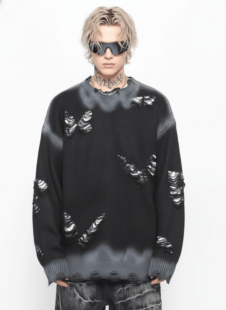 【Mz】Niche design hole knit na1546