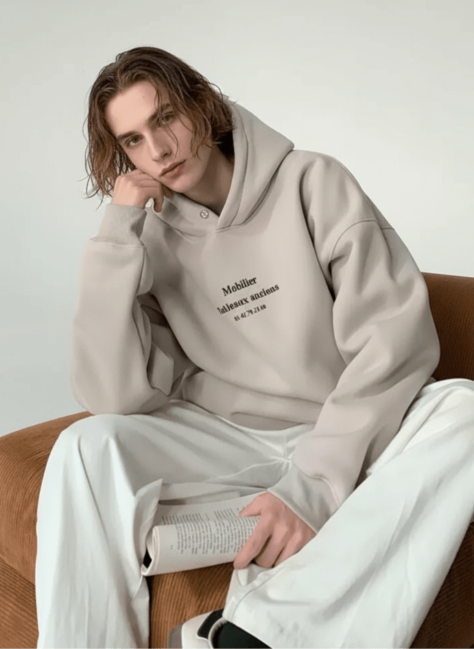 [ONELYC1NS]letters hooded na1700