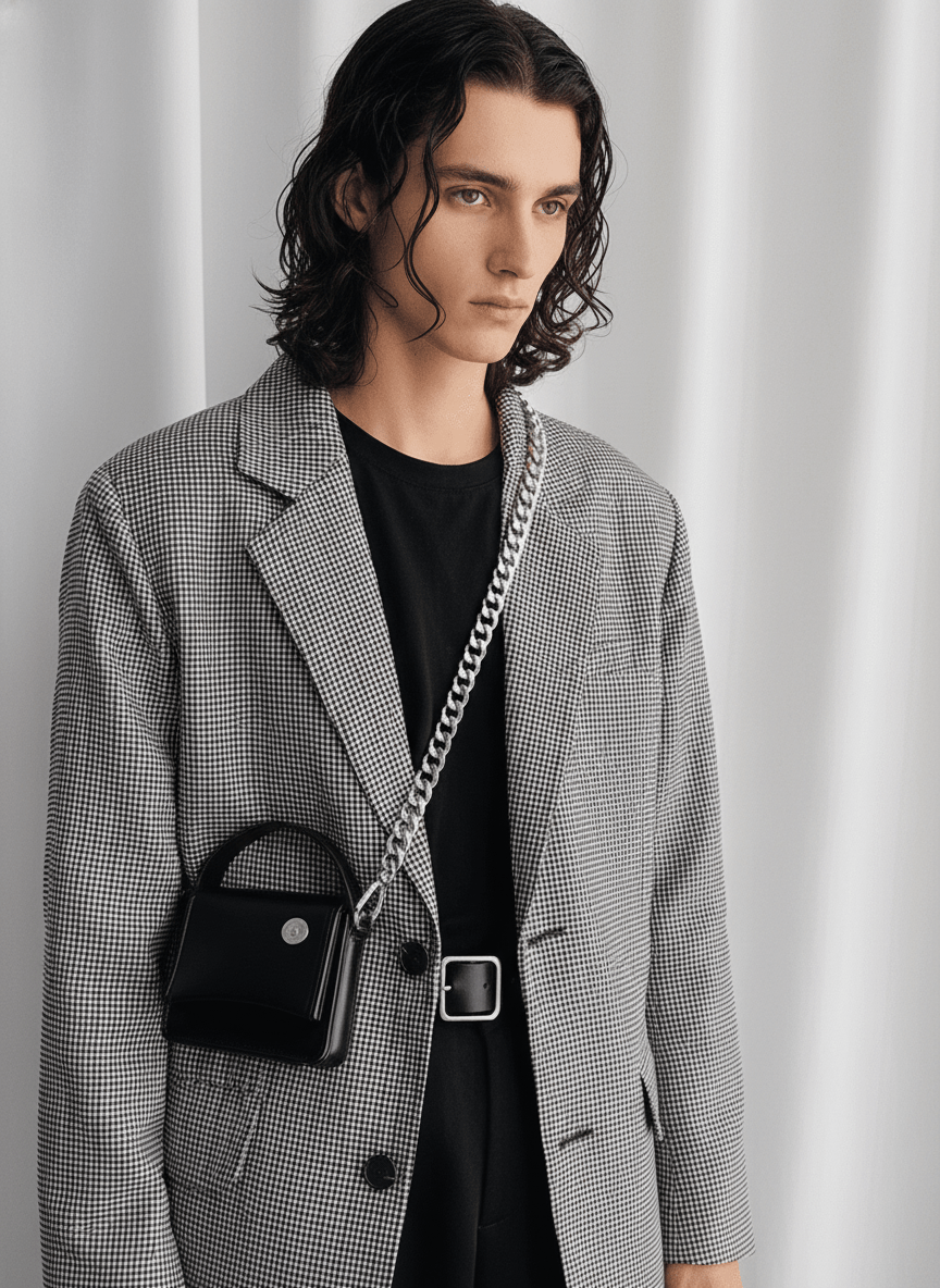 Chain small leather bag NA528