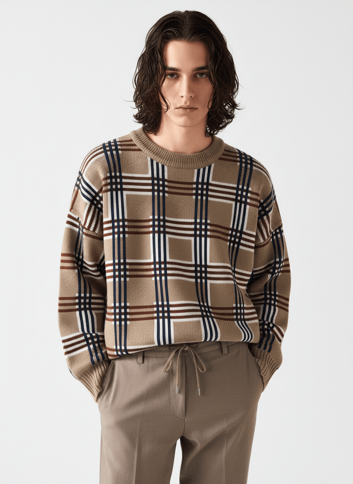 [MRCYC] Plaid Overknit na623