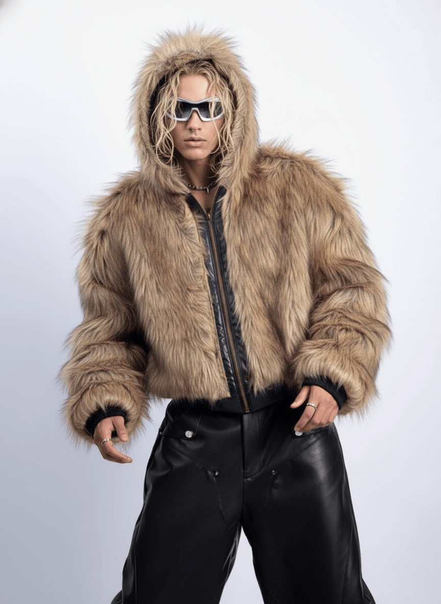 [PLAN1ONE] reversible leather cotton jacket na1672