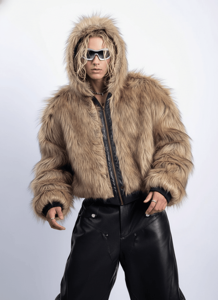 [PLAN1ONE] reversible leather cotton jacket na1672