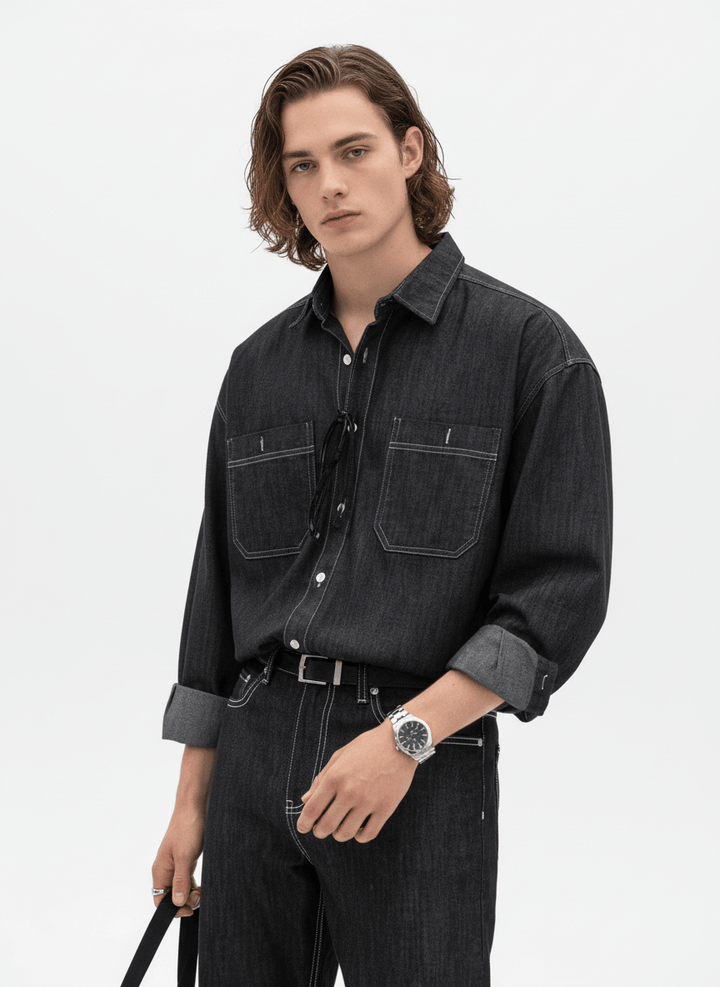 [MRCYC] Korean version of denim tops + bottoms na1017