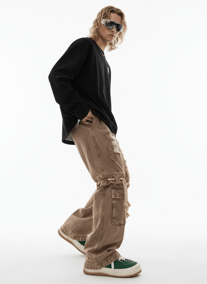 [UUCSCC] vintage straight wide leg pants na1328