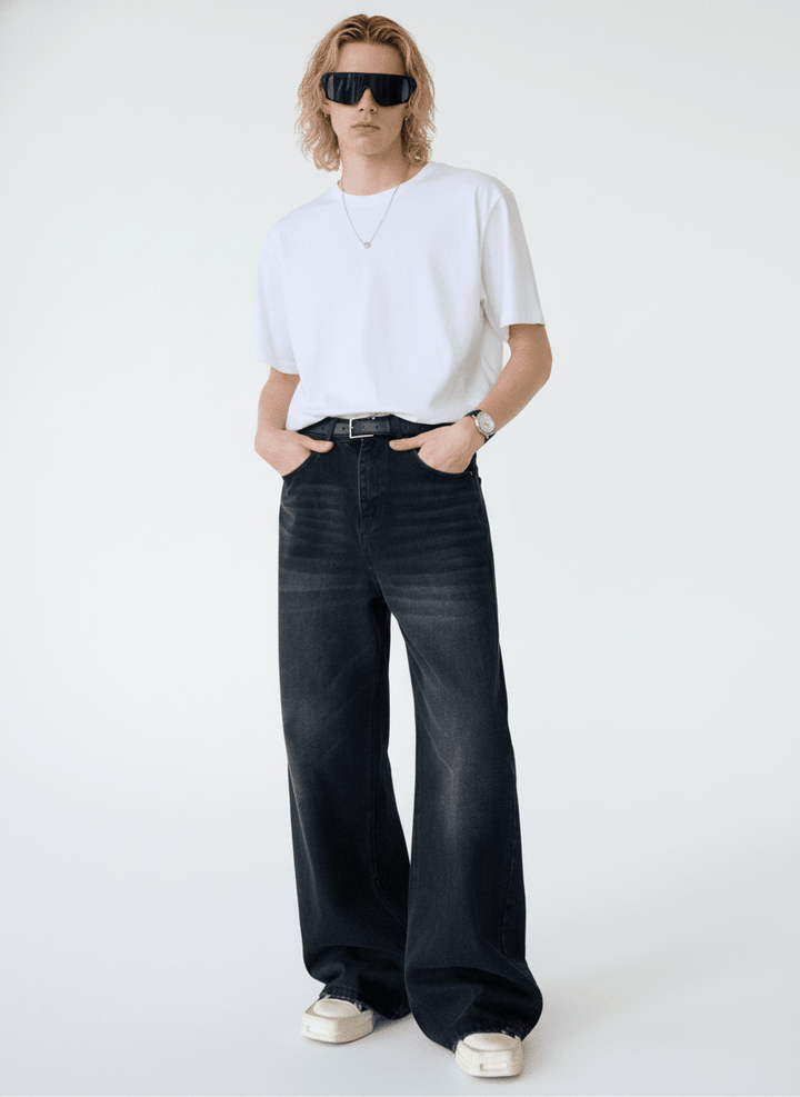 [ONELYC1NS] Whiskered Denim Pants na1095