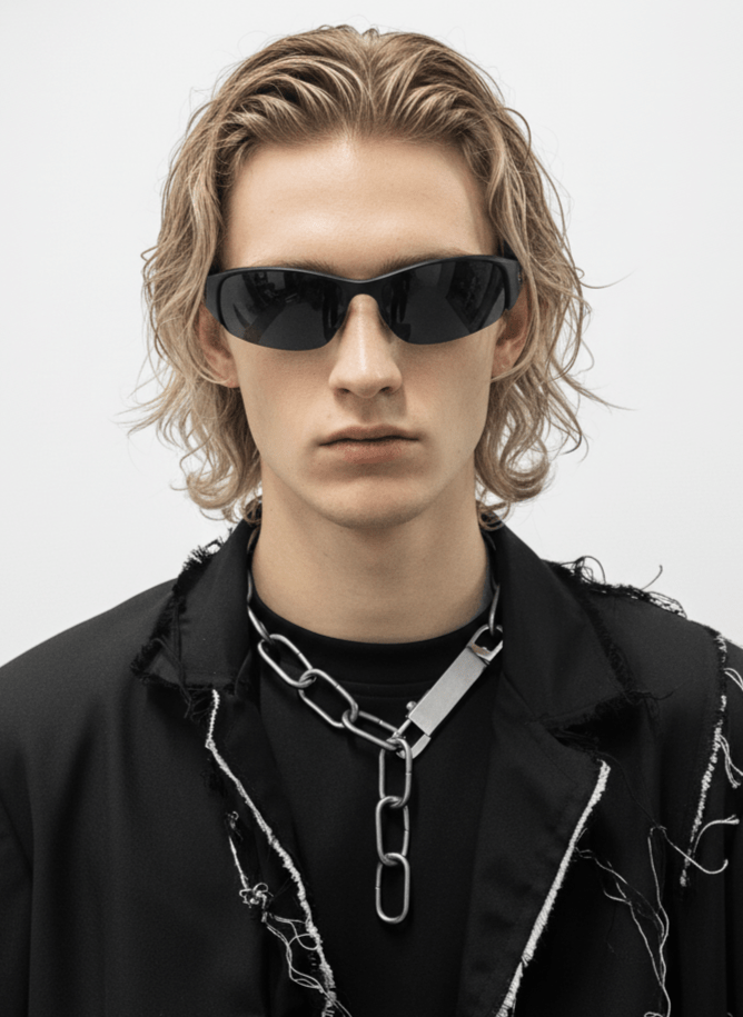 steel thick chain personalized necklace na707