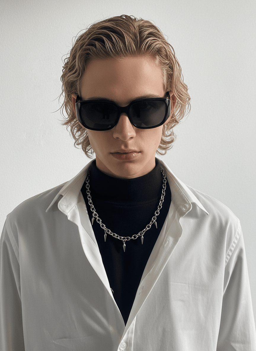 Titanium steel necklace NA743