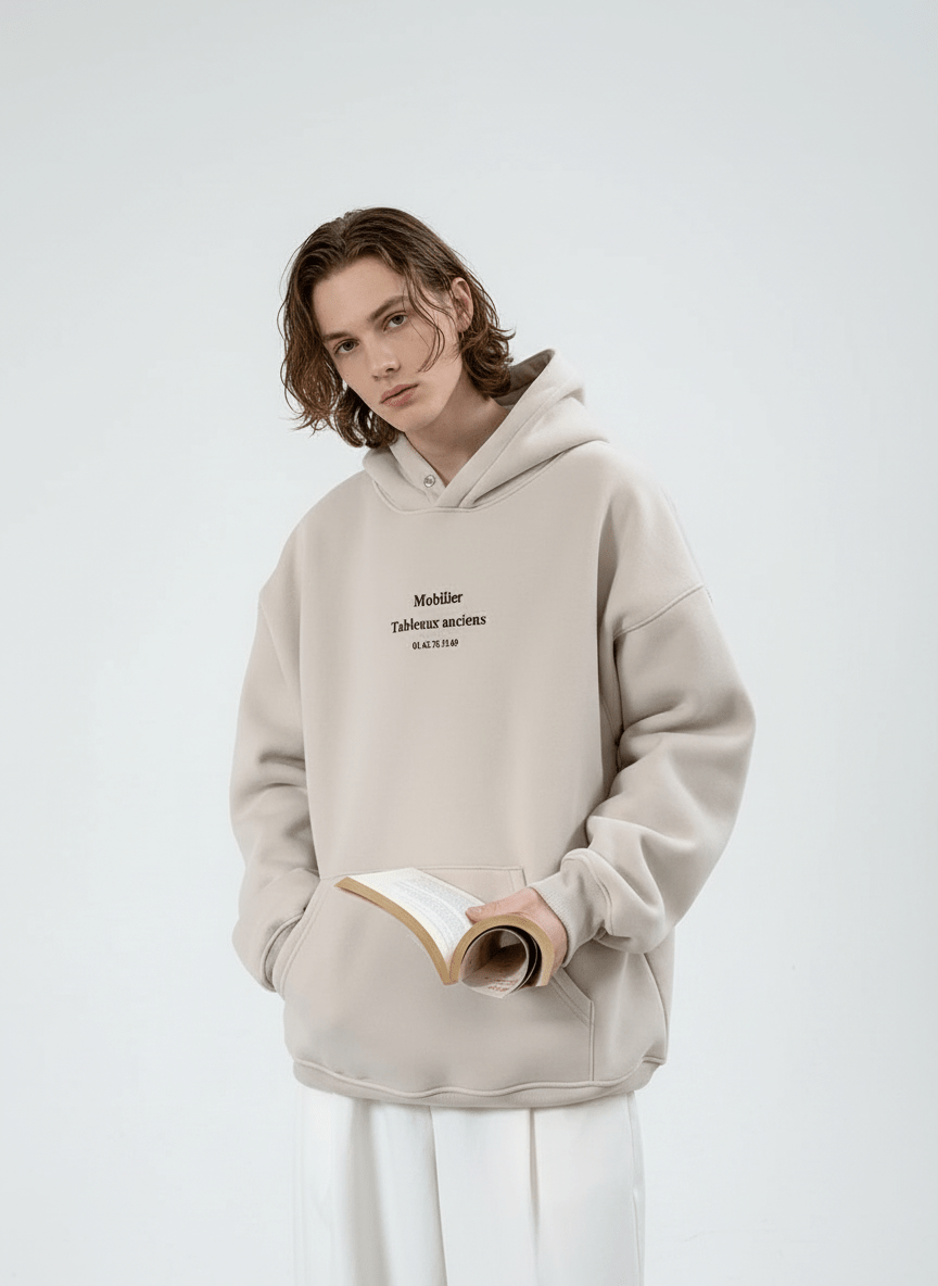 [ONELYC1NS]letters hooded na1700