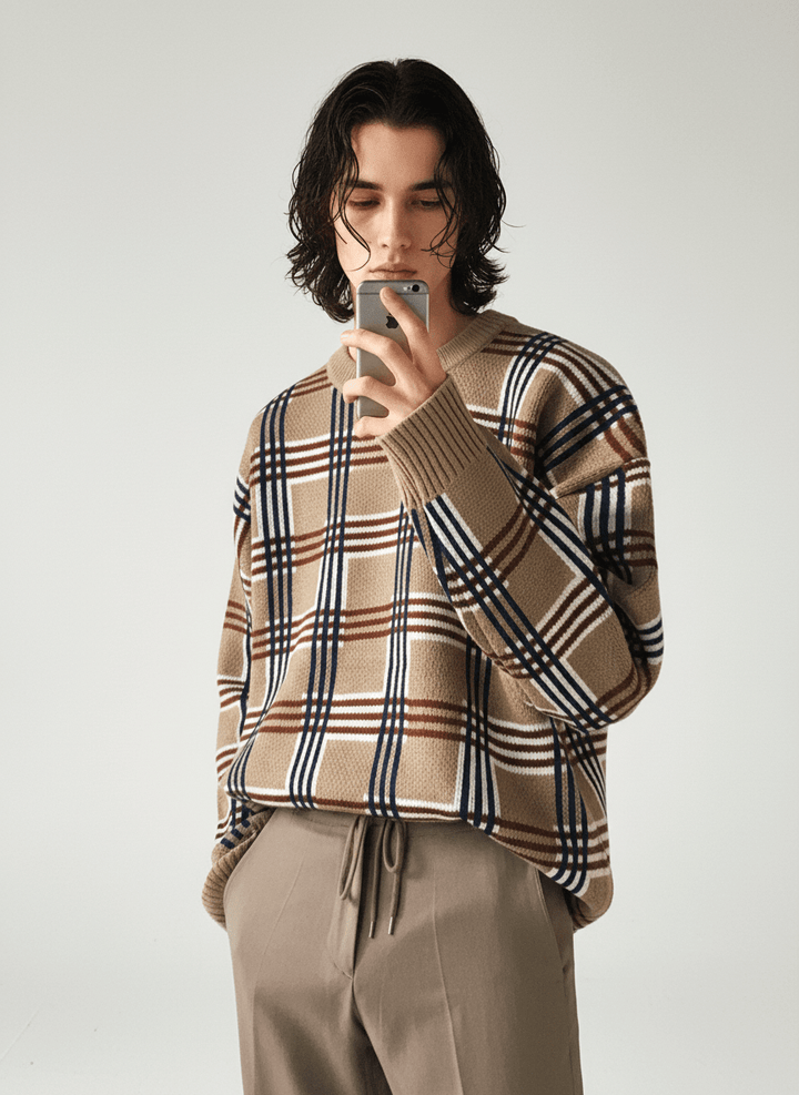 [MRCYC] Plaid Overknit na623