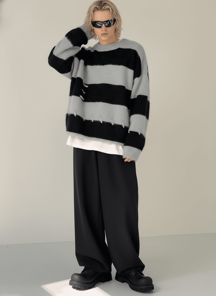 [DAZIONSED] Patch design mohair knit sweater na772