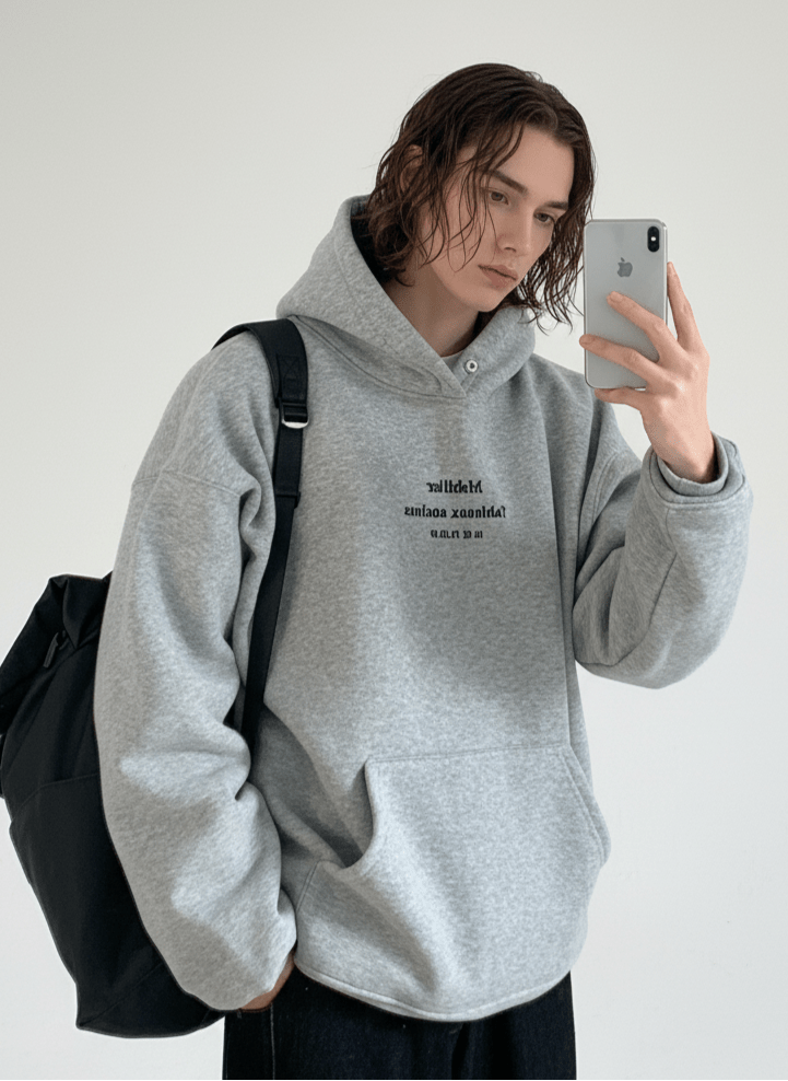 [ONELYC1NS]letters hooded na1700