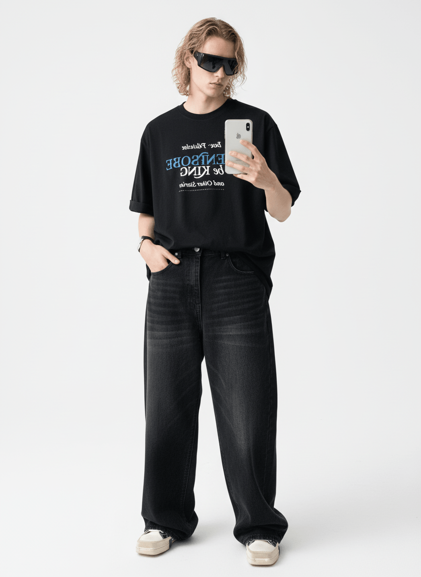 [ONELYC1NS] Whiskered Denim Pants na1095