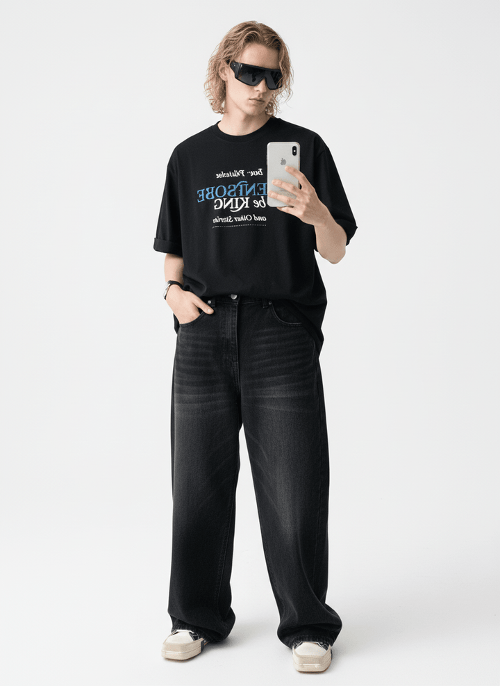 [ONELYC1NS] Whiskered Denim Pants na1095