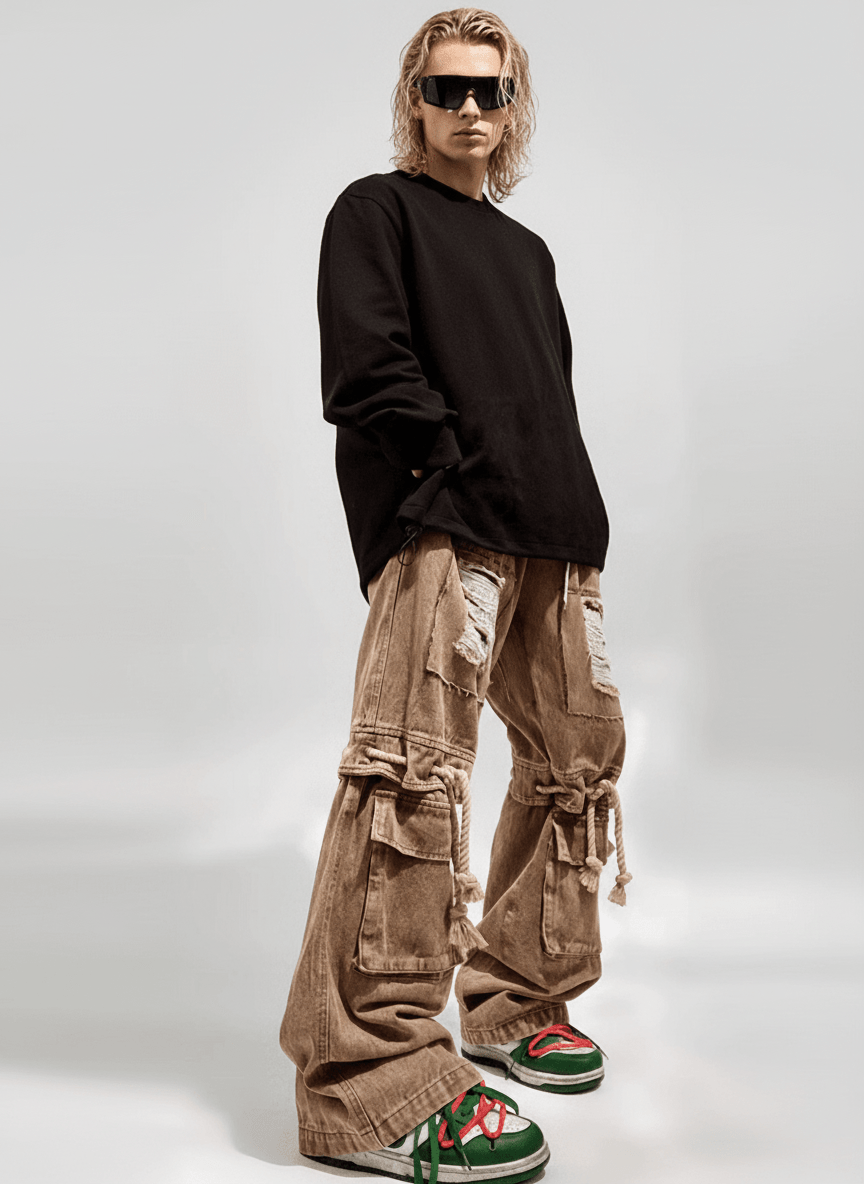 [UUCSCC] vintage straight wide leg pants na1328