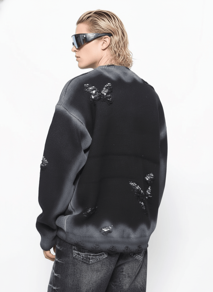 【Mz】Niche design hole knit na1546