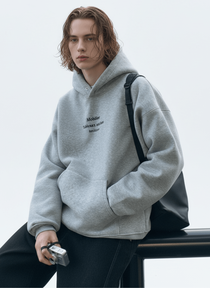 [ONELYC1NS]letters hooded na1700