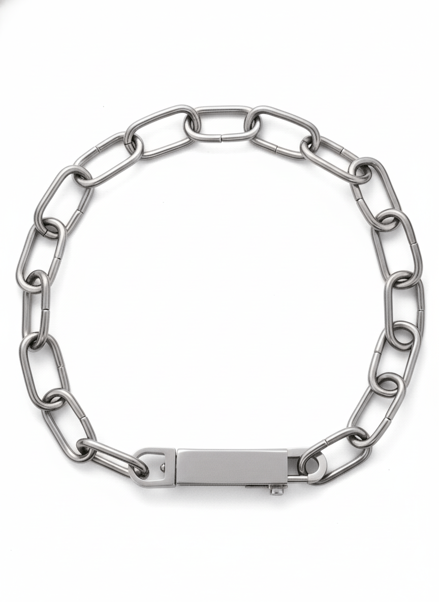 steel thick chain personalized necklace na707