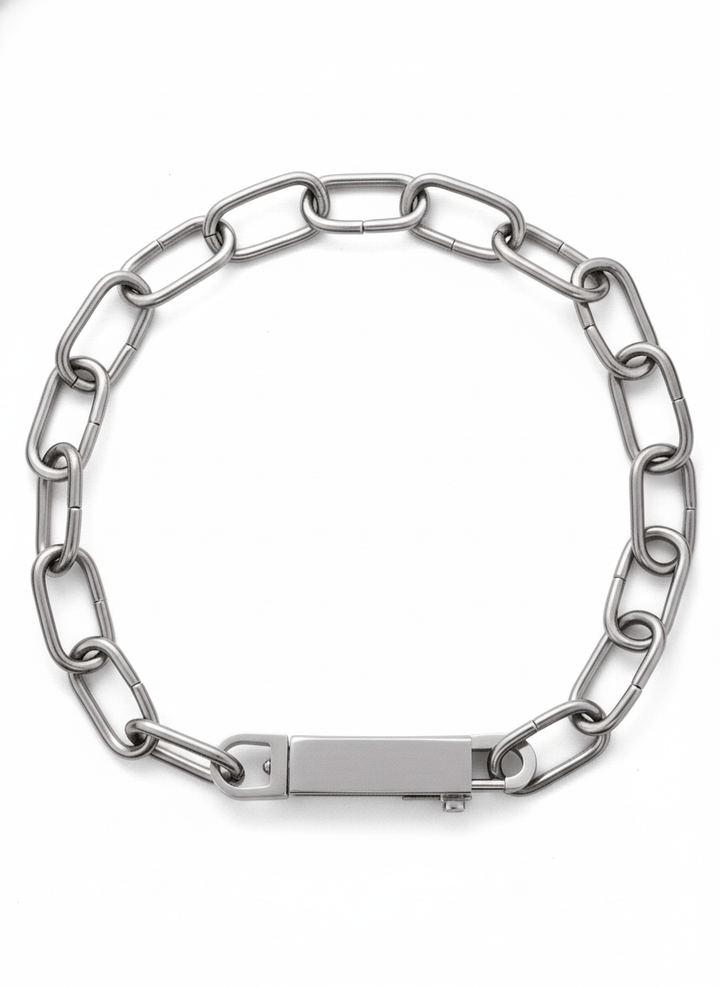 steel thick chain personalized necklace na707