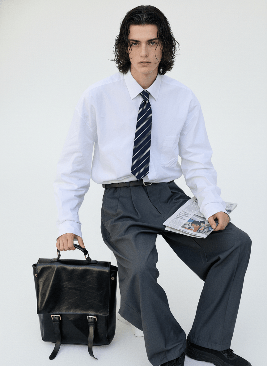 Leather British Backpack na863