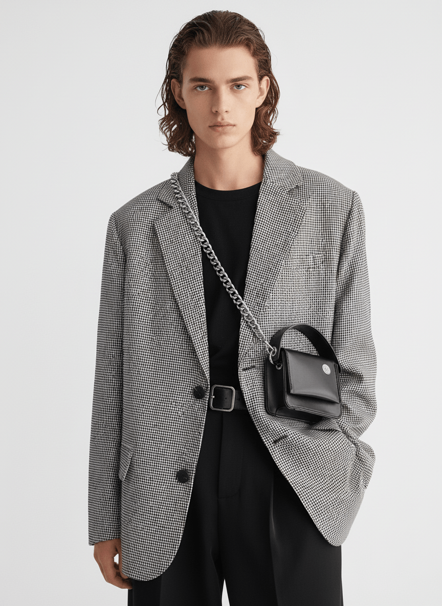 Chain small leather bag NA528