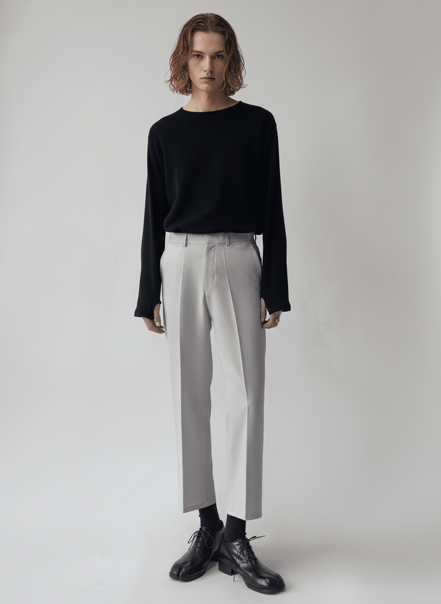 [David&amp;me] Center Press Ankle Slacks na19