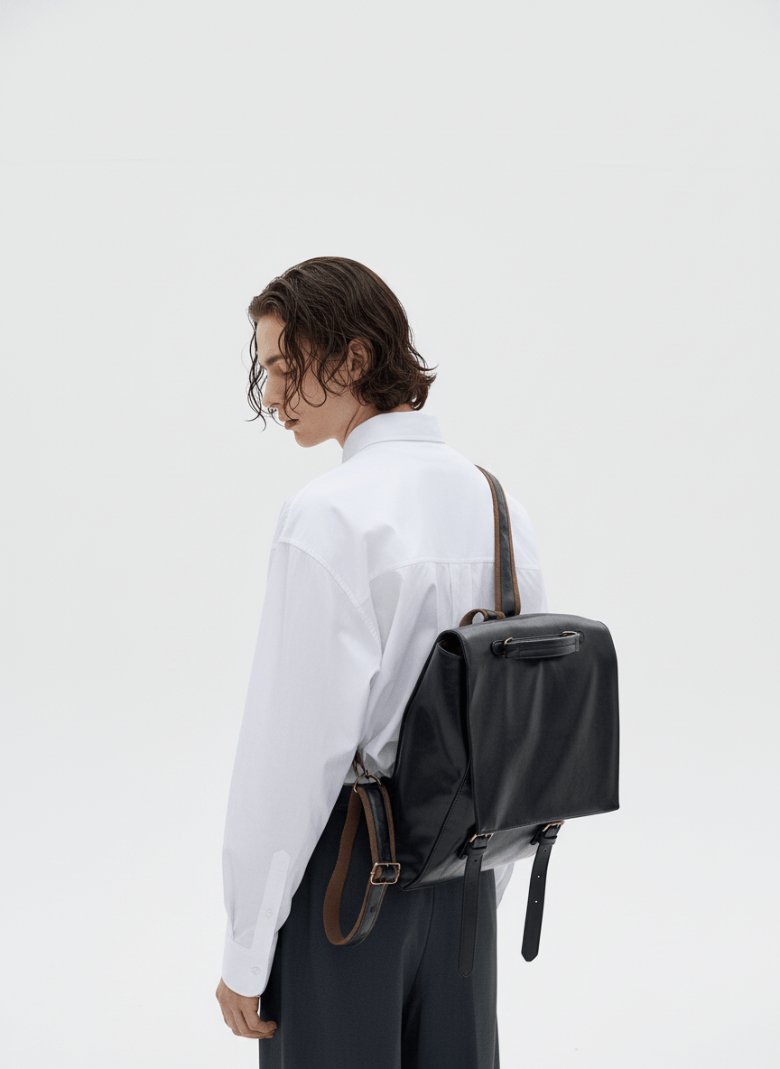 Leather British Backpack na863