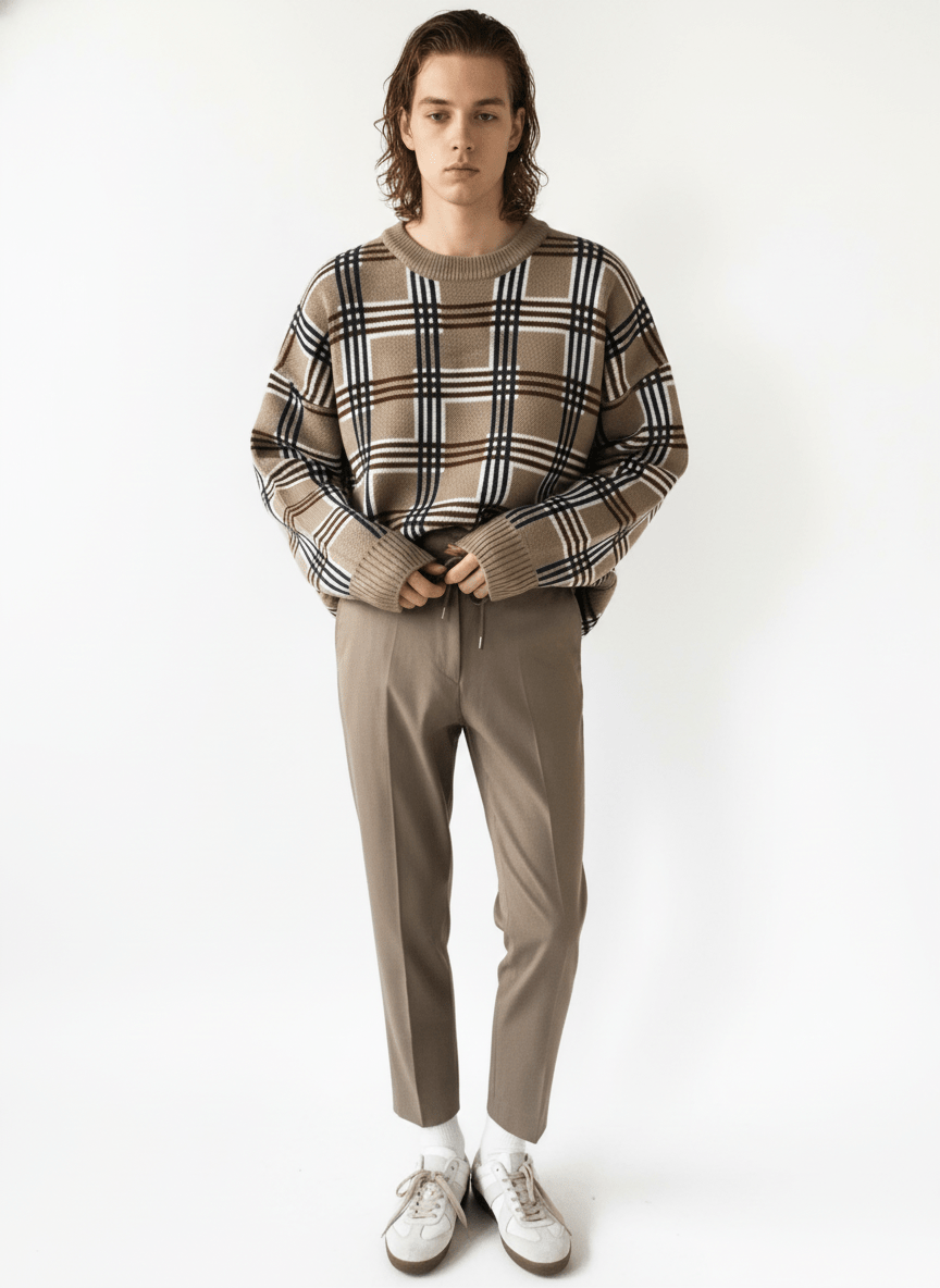 [MRCYC] Plaid Overknit na623