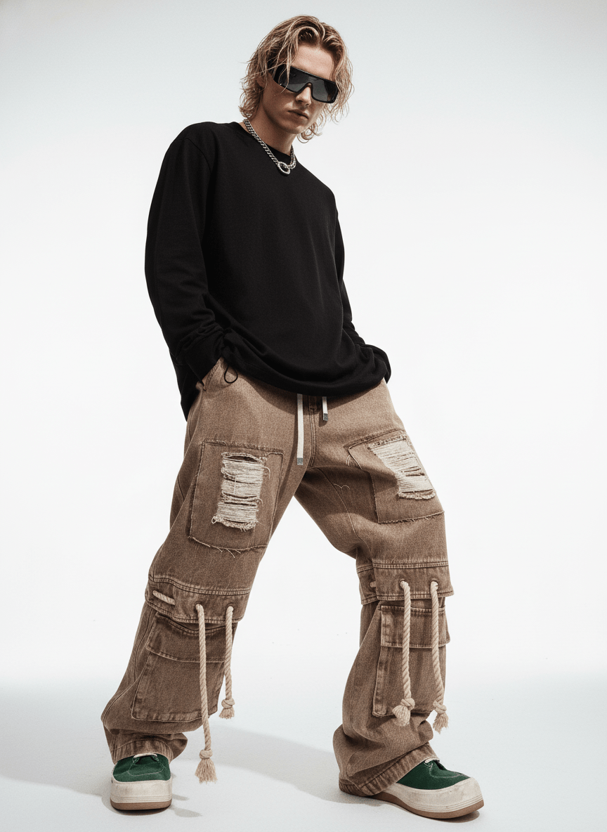 [UUCSCC] vintage straight wide leg pants na1328