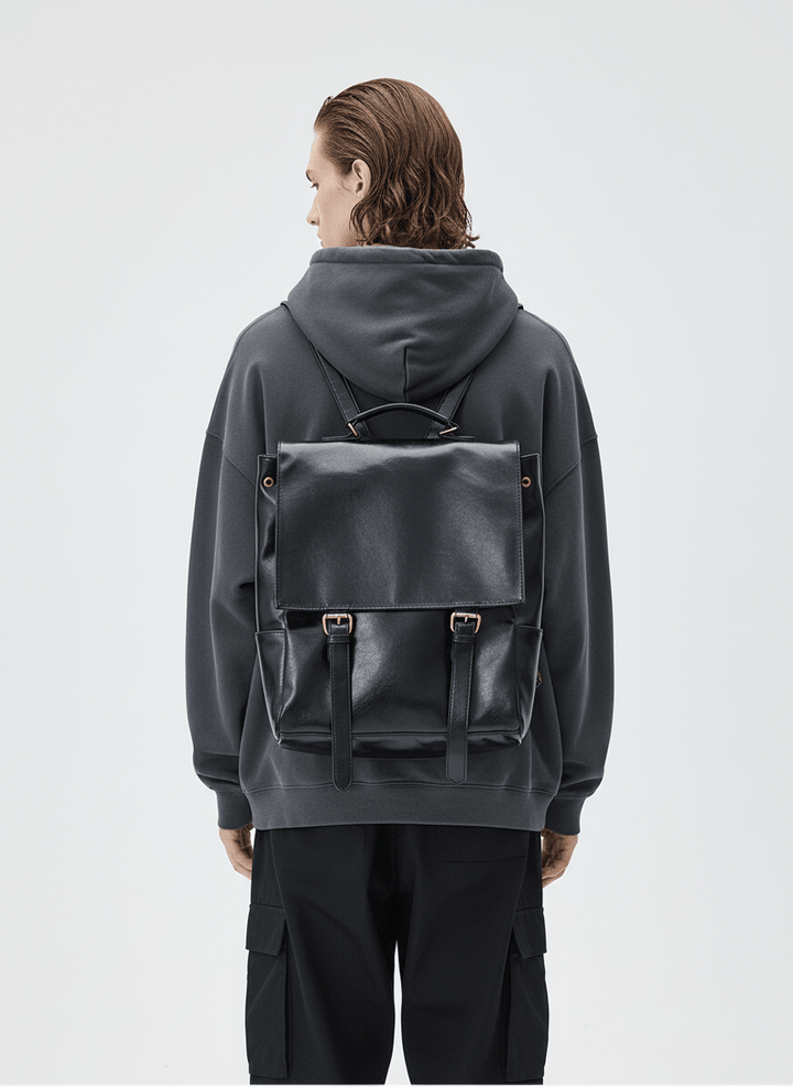 Leather British Backpack na863