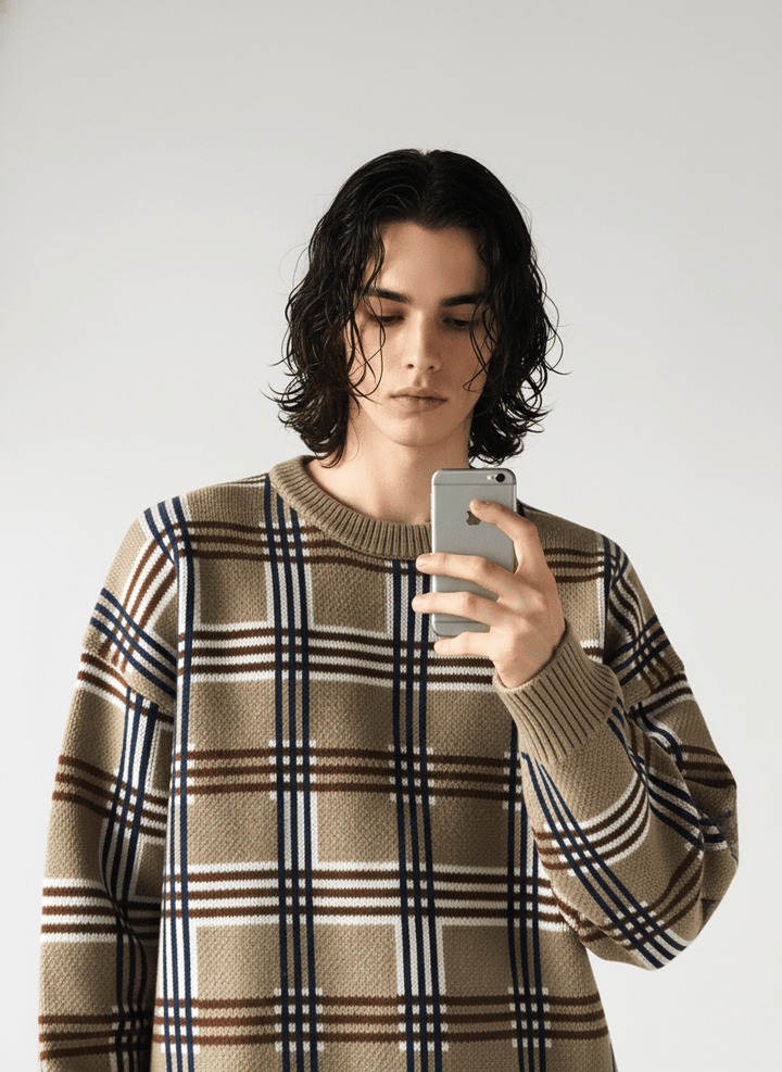 [MRCYC] Plaid Overknit na623