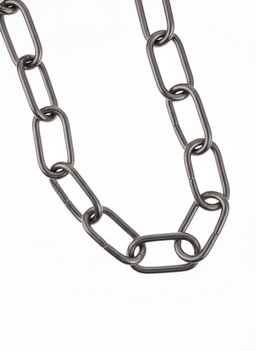 steel thick chain personalized necklace na707