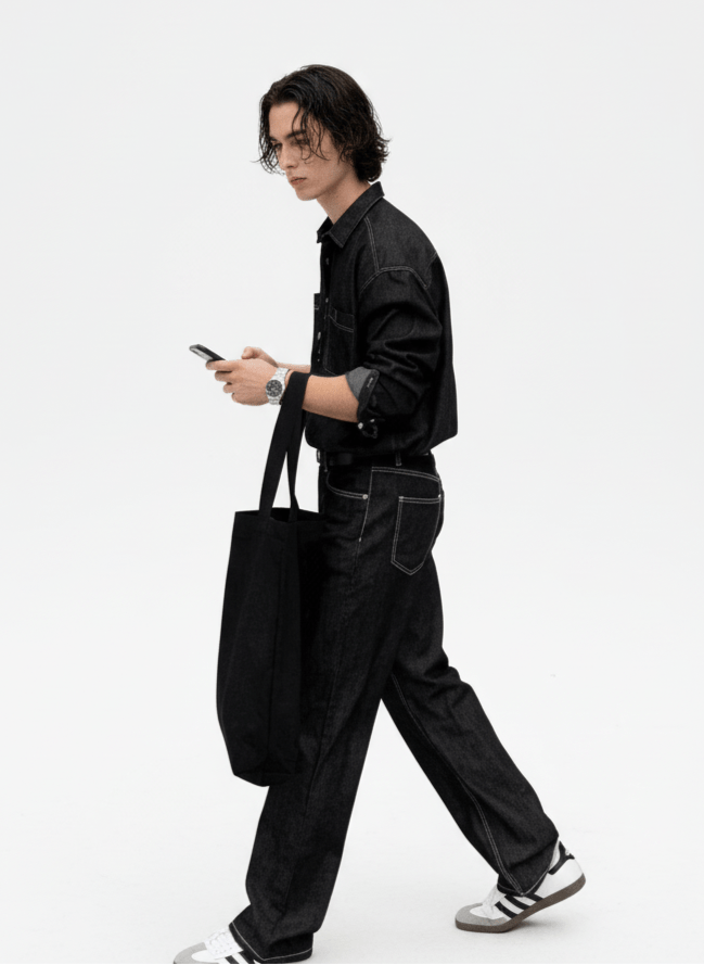 [MRCYC] Korean version of denim tops + bottoms na1017