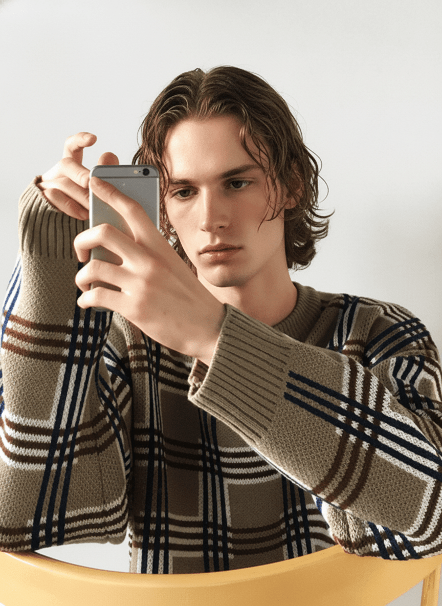 [MRCYC] Plaid Overknit na623