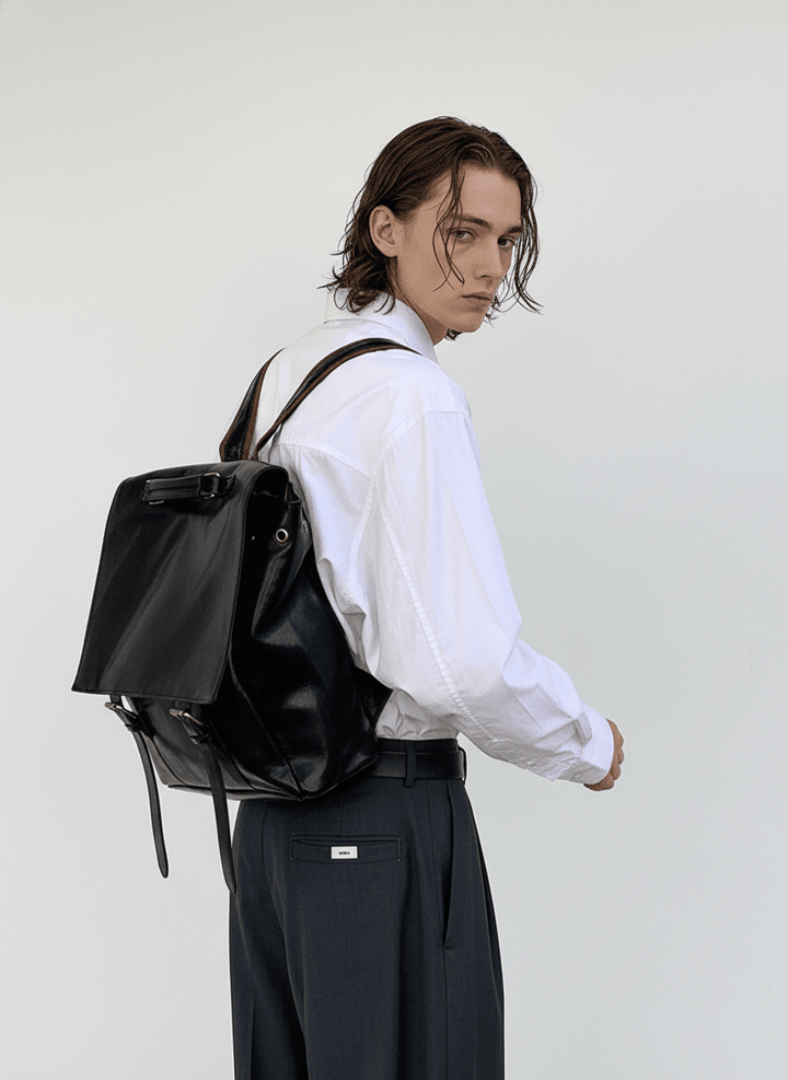 Leather British Backpack na863