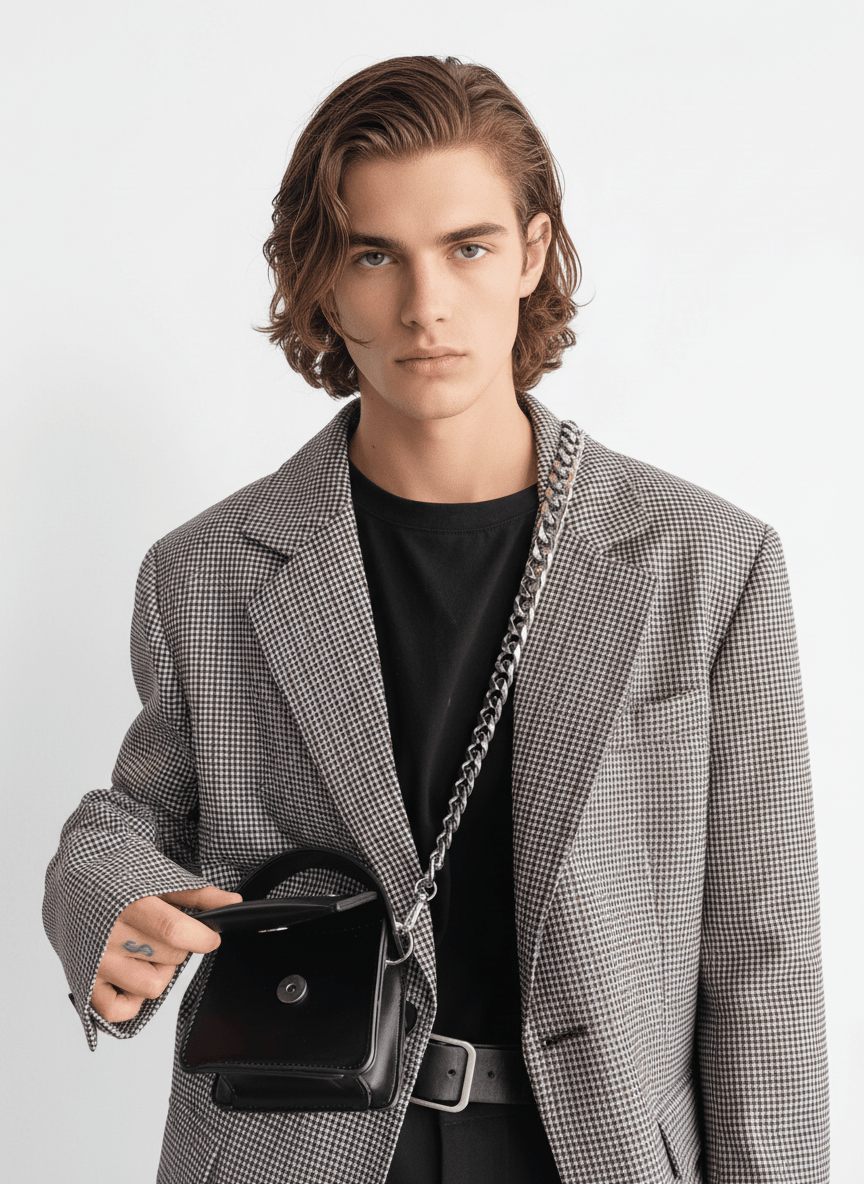 Chain small leather bag NA528