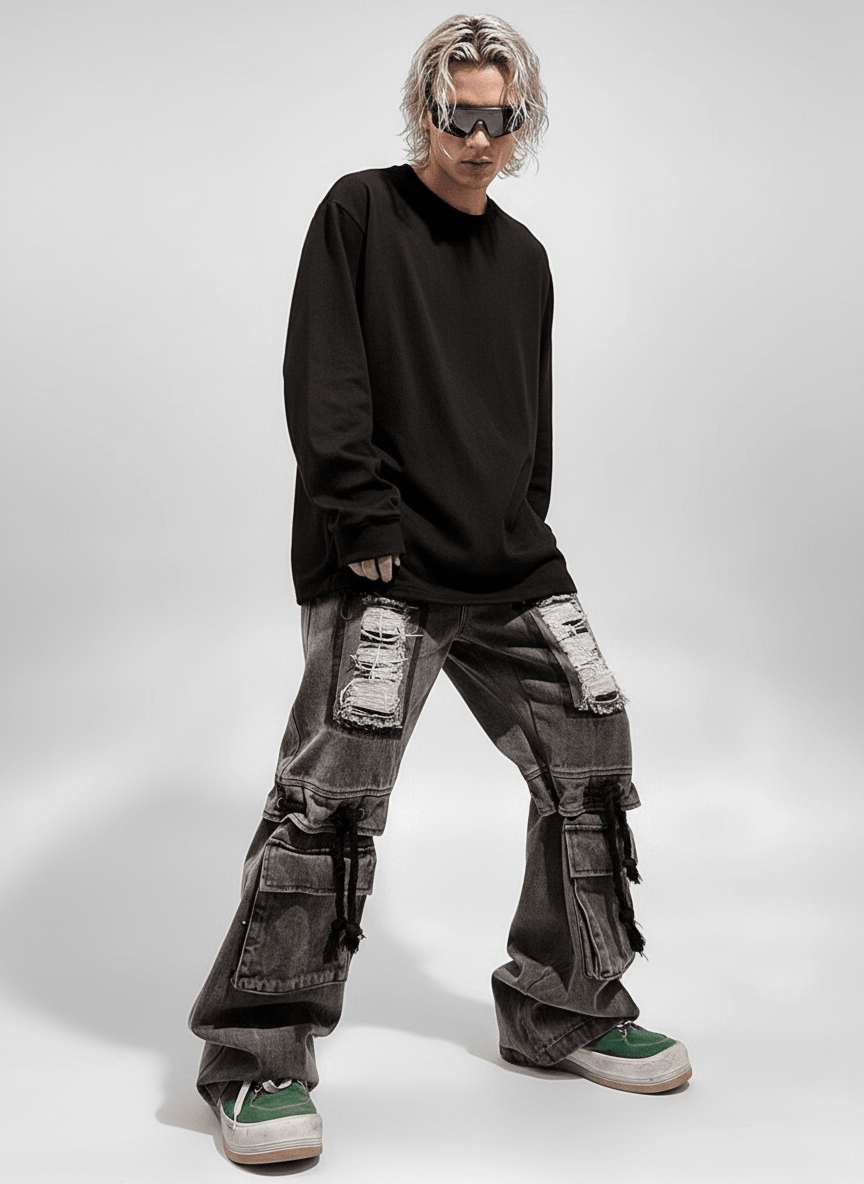 [UUCSCC] vintage straight wide leg pants na1328